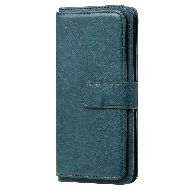 For Samsung Galaxy S9+ Multifunctional Magnetic Copper Buckle Horizontal Flip Solid Color Leather Case with 10 Card Slots & Wallet & Holder & Photo Frame