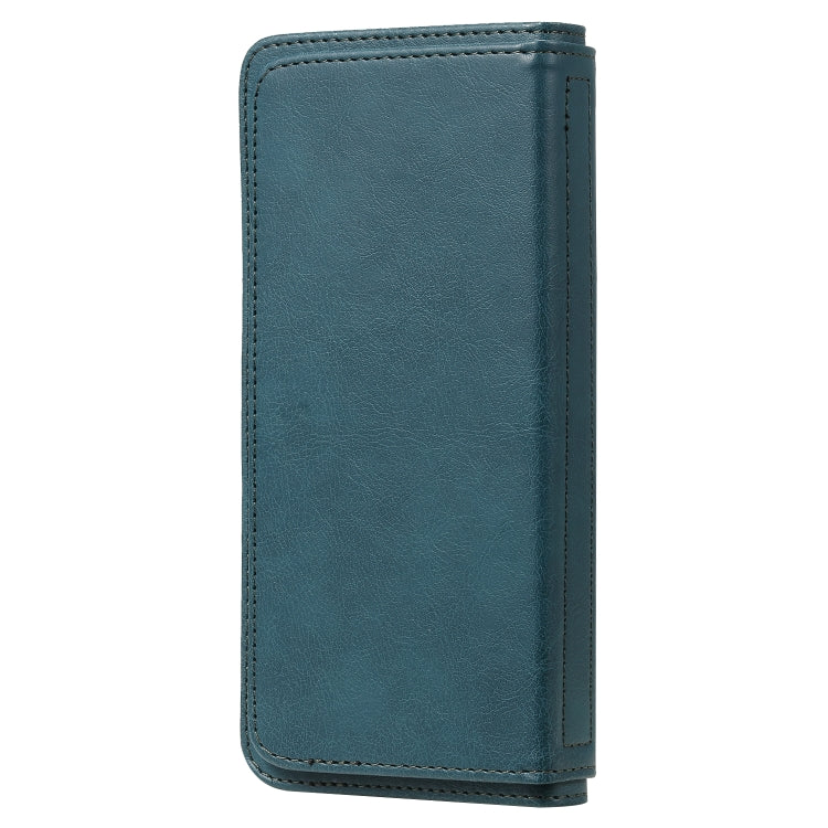 For Samsung Galaxy S9+ Multifunctional Magnetic Copper Buckle Horizontal Flip Solid Color Leather Case with 10 Card Slots & Wallet & Holder & Photo Frame