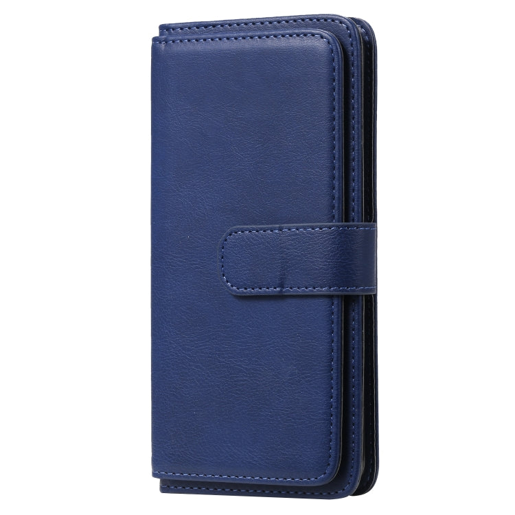 For Samsung Galaxy S9+ Multifunctional Magnetic Copper Buckle Horizontal Flip Solid Color Leather Case with 10 Card Slots & Wallet & Holder & Photo Frame