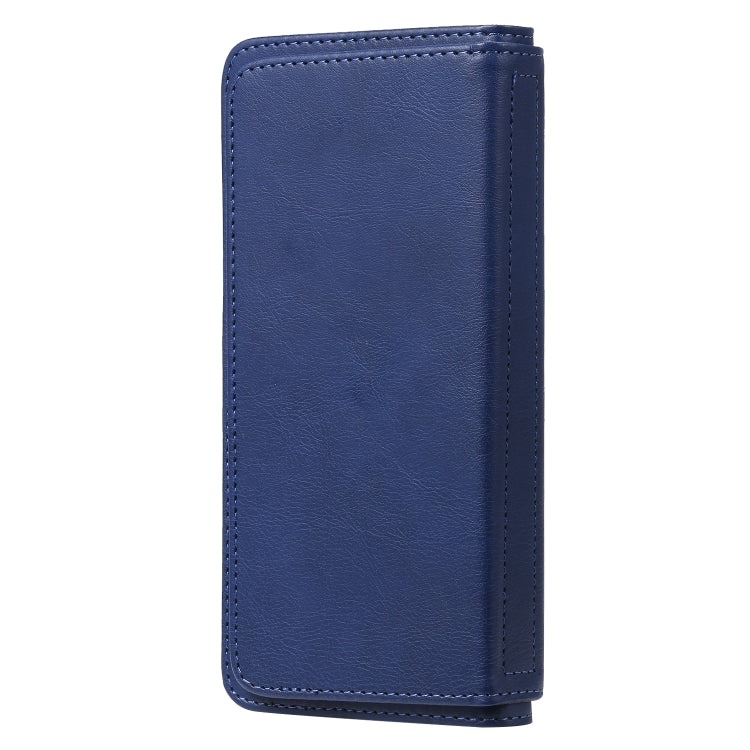 For Samsung Galaxy S9+ Multifunctional Magnetic Copper Buckle Horizontal Flip Solid Color Leather Case with 10 Card Slots & Wallet & Holder & Photo Frame