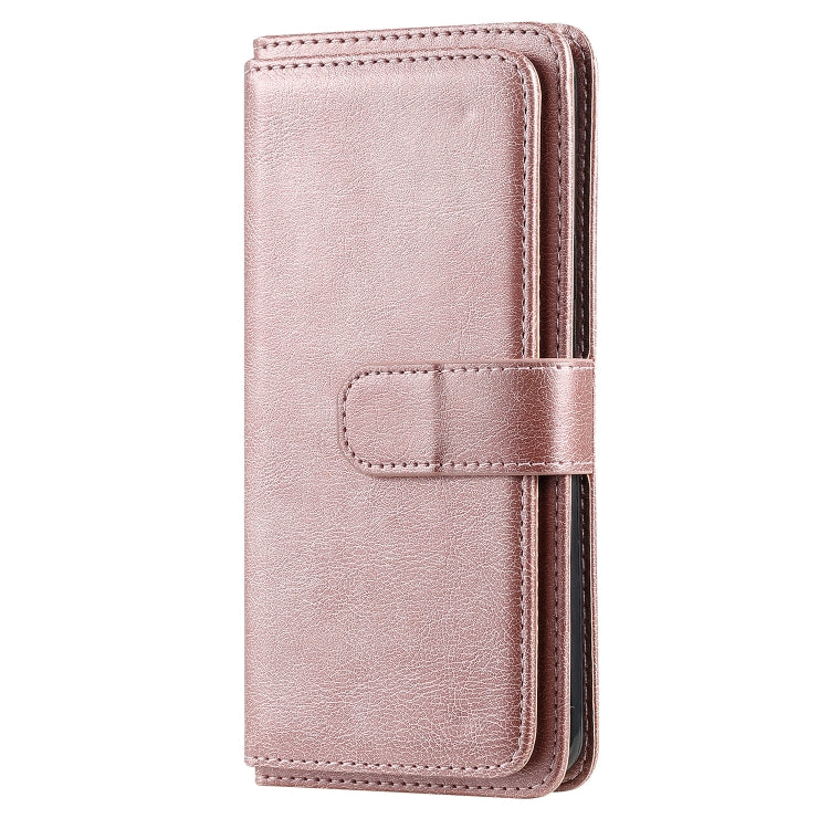 For Samsung Galaxy S9+ Multifunctional Magnetic Copper Buckle Horizontal Flip Solid Color Leather Case with 10 Card Slots & Wallet & Holder & Photo Frame