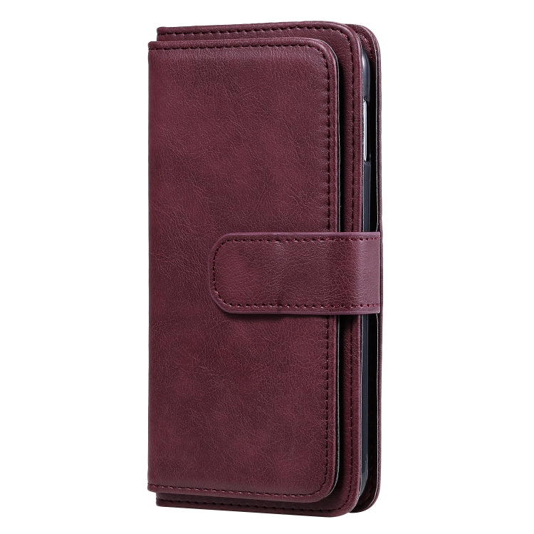 For Samsung Galaxy S10e Multifunctional Magnetic Copper Buckle Horizontal Flip Solid Color Leather Case with 10 Card Slots & Wallet & Holder & Photo Frame