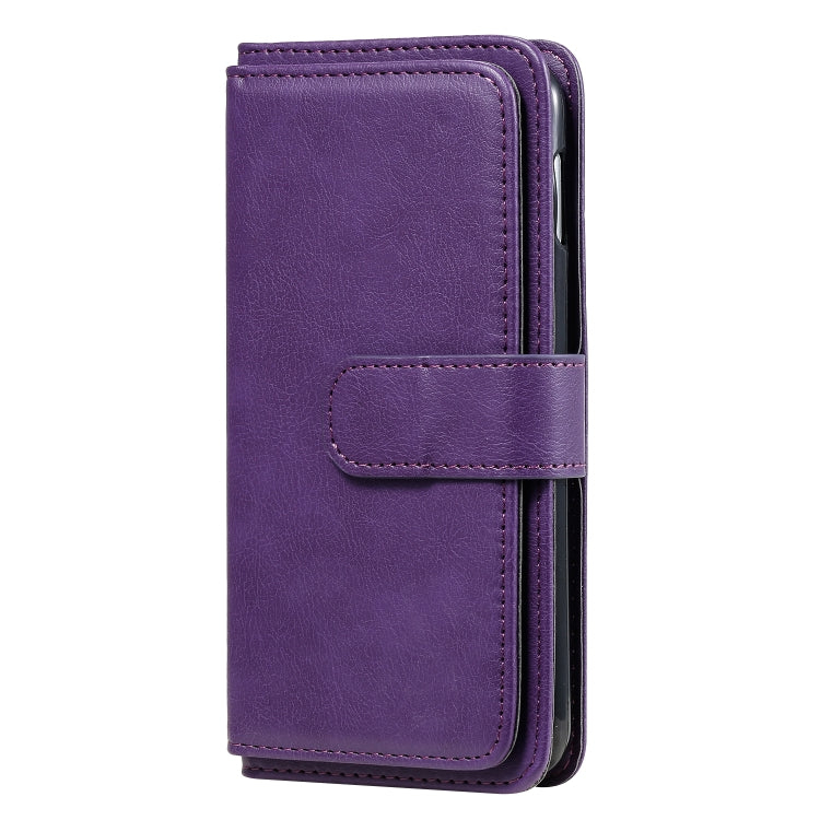 For Samsung Galaxy S10e Multifunctional Magnetic Copper Buckle Horizontal Flip Solid Color Leather Case with 10 Card Slots & Wallet & Holder & Photo Frame