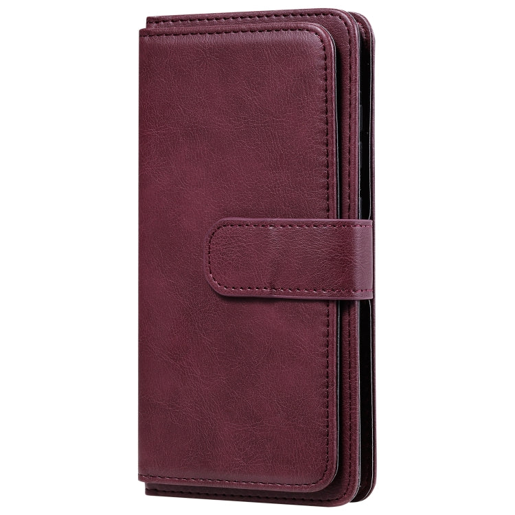For Samsung Galaxy S20 5G Multifunctional Magnetic Copper Buckle Horizontal Flip Solid Color Leather Case with 10 Card Slots & Wallet & Holder & Photo Frame