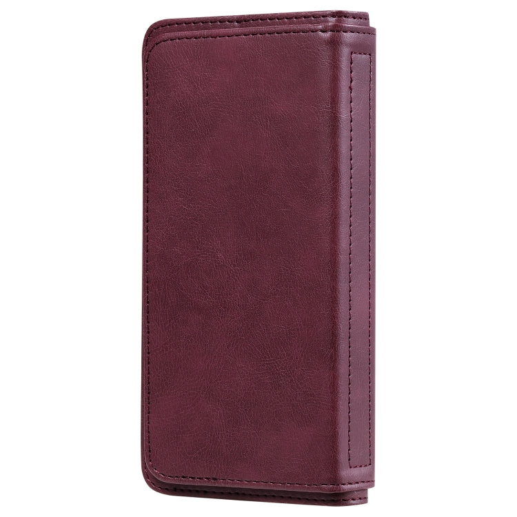 For Samsung Galaxy S20 5G Multifunctional Magnetic Copper Buckle Horizontal Flip Solid Color Leather Case with 10 Card Slots & Wallet & Holder & Photo Frame
