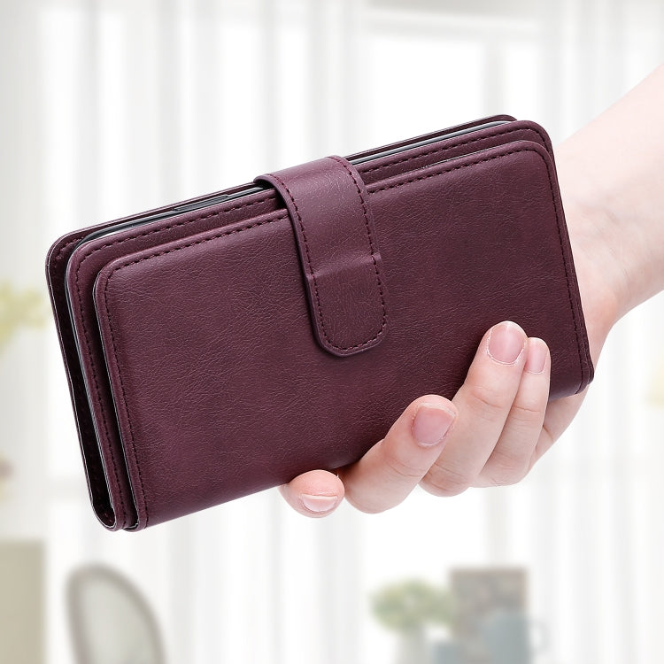 For Samsung Galaxy S20 5G Multifunctional Magnetic Copper Buckle Horizontal Flip Solid Color Leather Case with 10 Card Slots & Wallet & Holder & Photo Frame