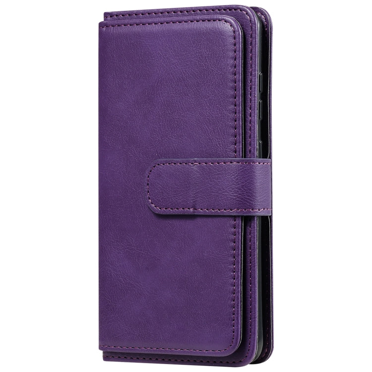 For Samsung Galaxy S20 5G Multifunctional Magnetic Copper Buckle Horizontal Flip Solid Color Leather Case with 10 Card Slots & Wallet & Holder & Photo Frame