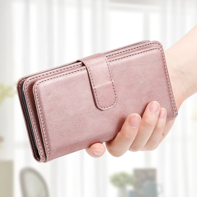 For Samsung Galaxy S20 5G Multifunctional Magnetic Copper Buckle Horizontal Flip Solid Color Leather Case with 10 Card Slots & Wallet & Holder & Photo Frame