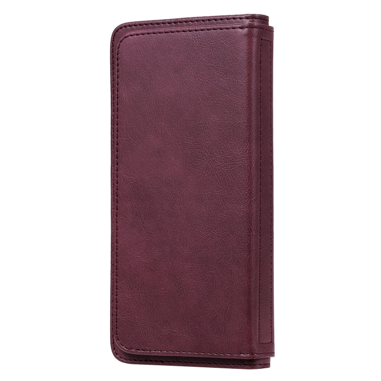 For Samsung Galaxy A81 / Note 10 Lite Multifunctional Magnetic Copper Buckle Horizontal Flip Solid Color Leather Case with 10 Card Slots & Wallet & Holder & Photo Frame
