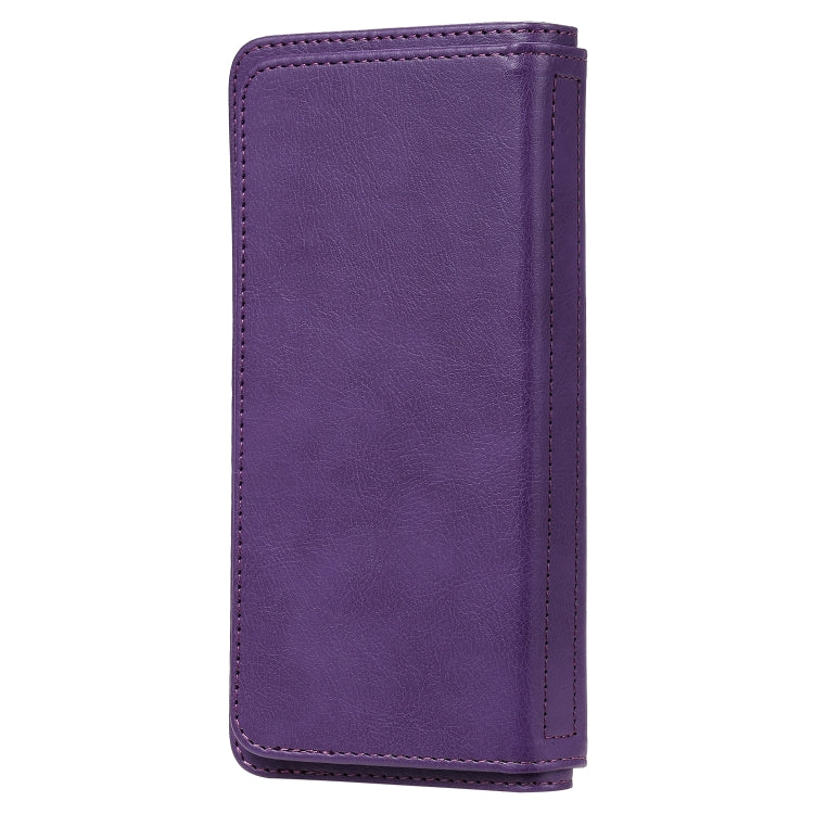 For Samsung Galaxy A81 / Note 10 Lite Multifunctional Magnetic Copper Buckle Horizontal Flip Solid Color Leather Case with 10 Card Slots & Wallet & Holder & Photo Frame