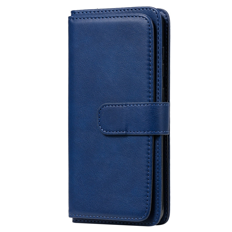 For Samsung Galaxy A81 / Note 10 Lite Multifunctional Magnetic Copper Buckle Horizontal Flip Solid Color Leather Case with 10 Card Slots & Wallet & Holder & Photo Frame