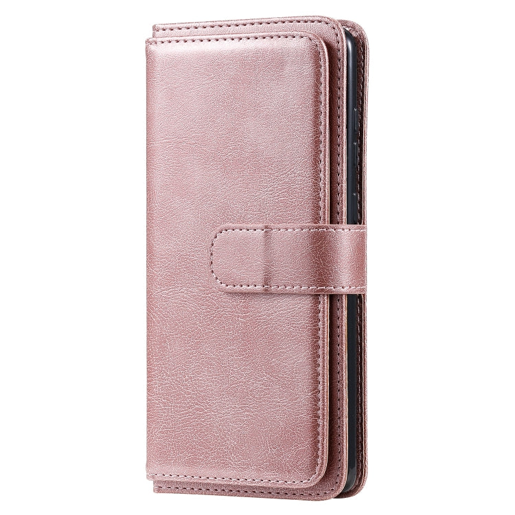 For Samsung Galaxy A81 / Note 10 Lite Multifunctional Magnetic Copper Buckle Horizontal Flip Solid Color Leather Case with 10 Card Slots & Wallet & Holder & Photo Frame