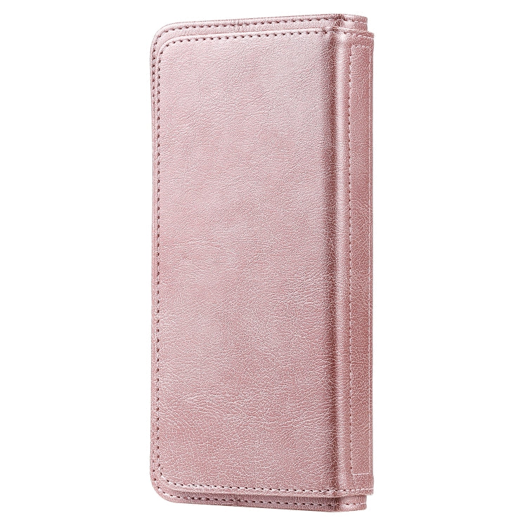 For Samsung Galaxy A81 / Note 10 Lite Multifunctional Magnetic Copper Buckle Horizontal Flip Solid Color Leather Case with 10 Card Slots & Wallet & Holder & Photo Frame