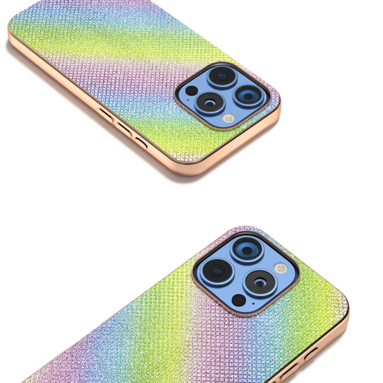 For iPhone 16 Pro Max Nano Plating Diamond Texture Phone Case
