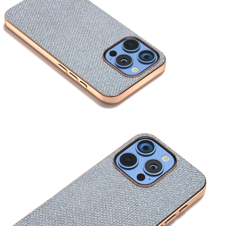 For iPhone 16 Pro Nano Plating Diamond Texture Phone Case