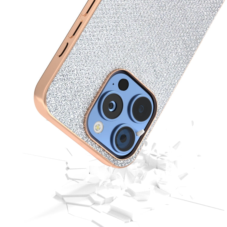 For iPhone 16 Pro Nano Plating Diamond Texture Phone Case