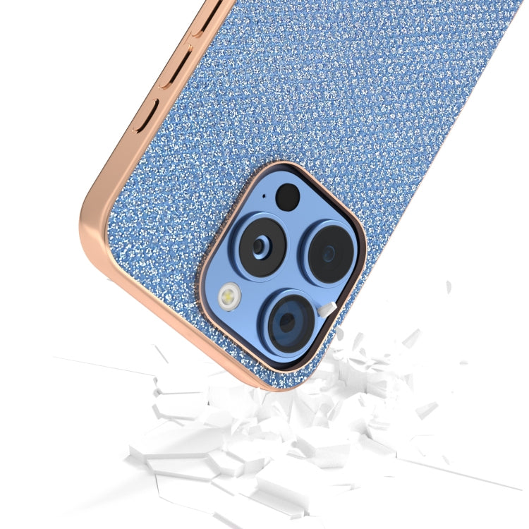 For iPhone 16 Pro Nano Plating Diamond Texture Phone Case