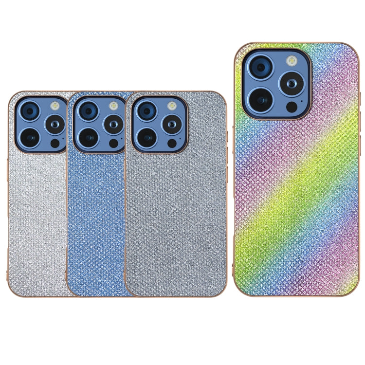 For iPhone 16 Pro Nano Plating Diamond Texture Phone Case