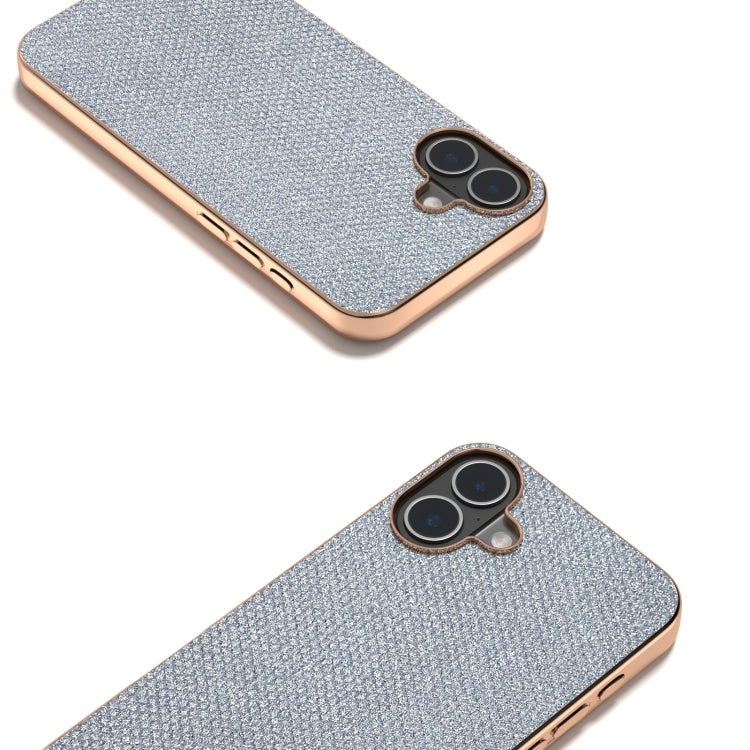 For iPhone 16 Nano Plating Diamond Texture Phone Case
