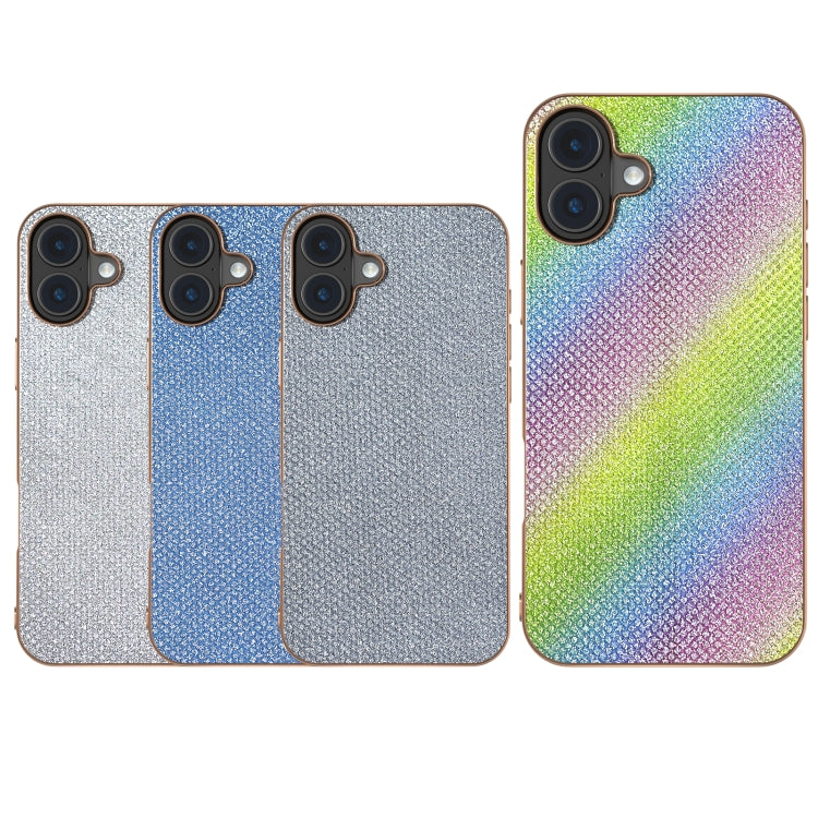 For iPhone 16 Nano Plating Diamond Texture Phone Case