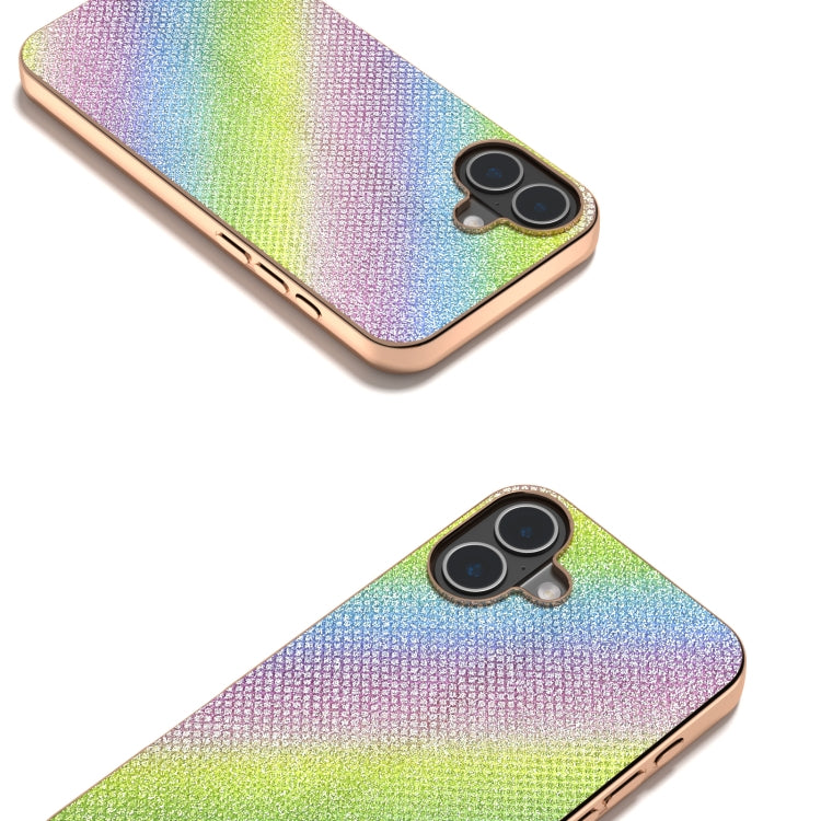 For iPhone 16 Nano Plating Diamond Texture Phone Case