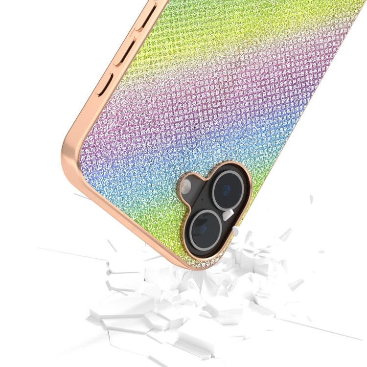 For iPhone 16 Nano Plating Diamond Texture Phone Case