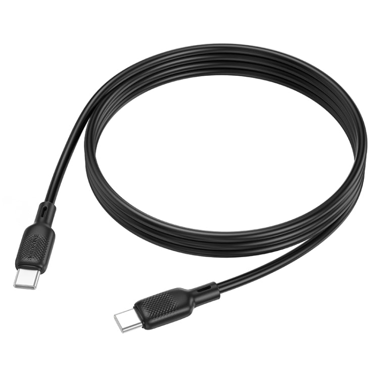BOROFONE BX113 60W USB-C / Type-C to Type-C Silicone Charging Data Cable, Length:1m