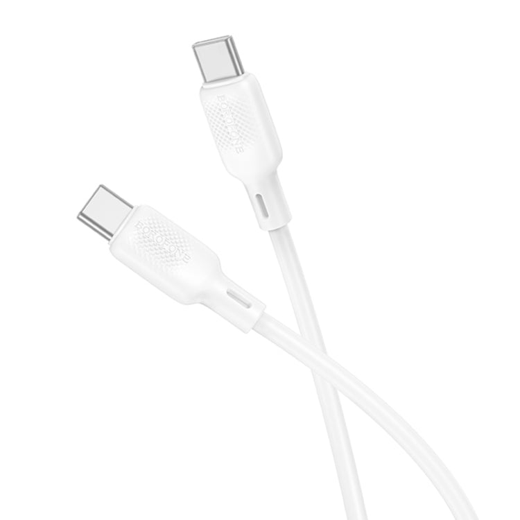 BOROFONE BX113 60W USB-C / Type-C to Type-C Silicone Charging Data Cable, Length:1m