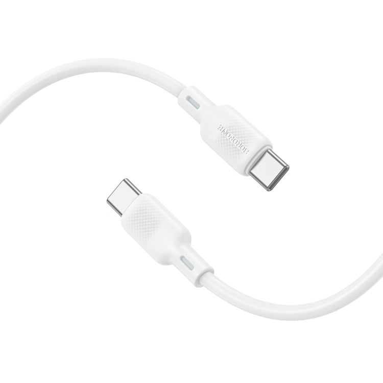 BOROFONE BX113 60W USB-C / Type-C to Type-C Silicone Charging Data Cable, Length:1m