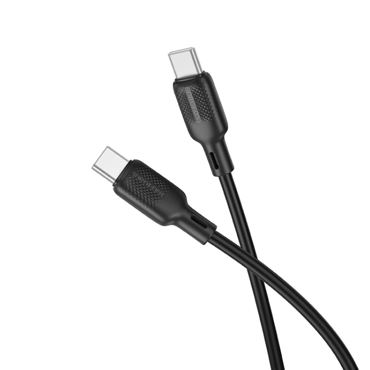 BOROFONE BX113 60W USB-C / Type-C to Type-C Silicone Charging Data Cable, Length:2m - Black