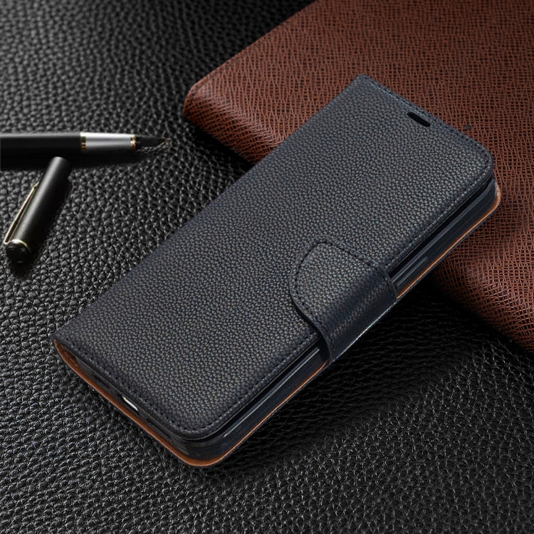 For iPhone 12 Pro Max Litchi Texture Pure Color Horizontal Flip Leather Case with Holder & Card Slots & Wallet & Lanyard