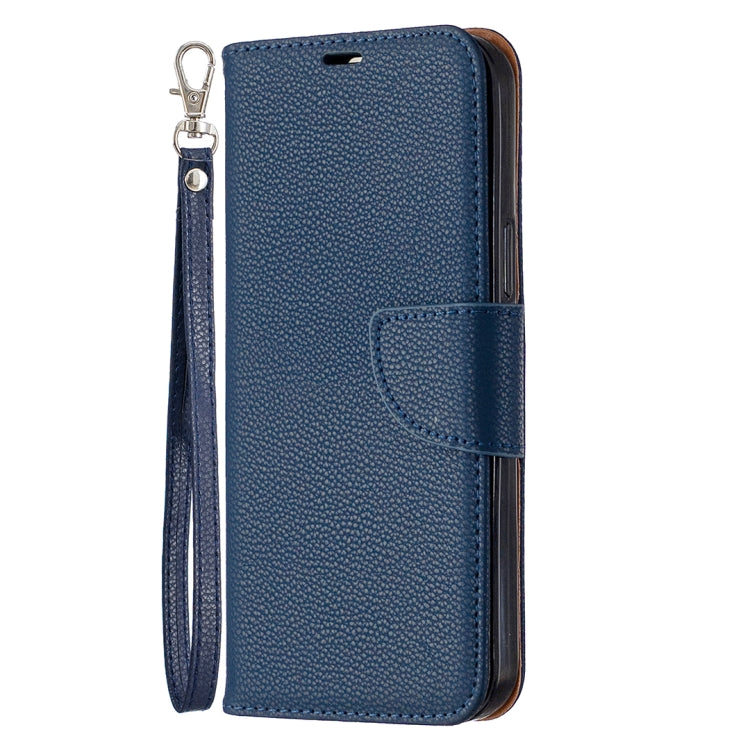 For iPhone 12 Pro Max Litchi Texture Pure Color Horizontal Flip Leather Case with Holder & Card Slots & Wallet & Lanyard