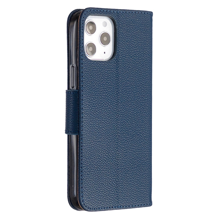 For iPhone 12 Pro Max Litchi Texture Pure Color Horizontal Flip Leather Case with Holder & Card Slots & Wallet & Lanyard