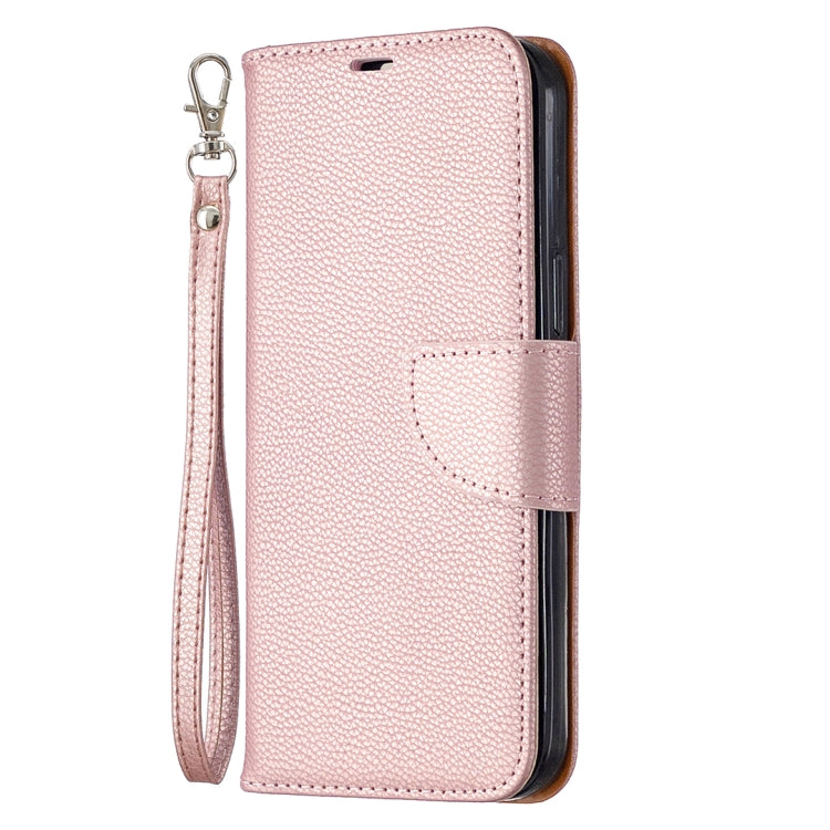 For iPhone 12 Pro Max Litchi Texture Pure Color Horizontal Flip Leather Case with Holder & Card Slots & Wallet & Lanyard