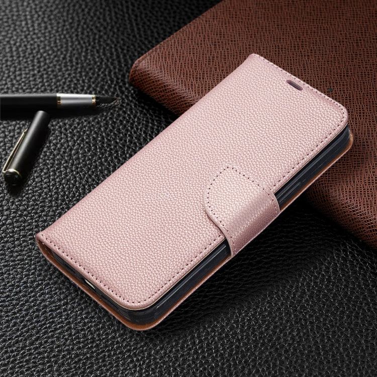 For iPhone 12 Pro Max Litchi Texture Pure Color Horizontal Flip Leather Case with Holder & Card Slots & Wallet & Lanyard