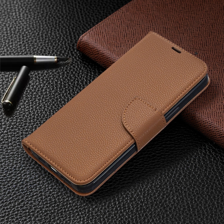 For iPhone 12 Pro Max Litchi Texture Pure Color Horizontal Flip Leather Case with Holder & Card Slots & Wallet & Lanyard