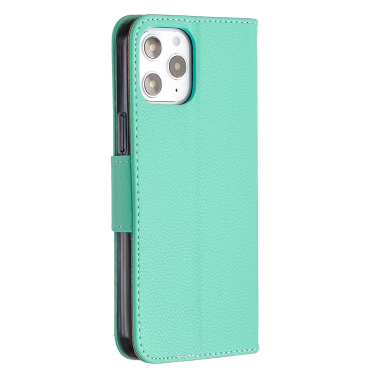 For iPhone 12 Pro Max Litchi Texture Pure Color Horizontal Flip Leather Case with Holder & Card Slots & Wallet & Lanyard