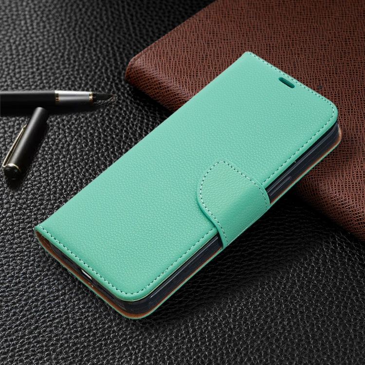For iPhone 12 Pro Max Litchi Texture Pure Color Horizontal Flip Leather Case with Holder & Card Slots & Wallet & Lanyard