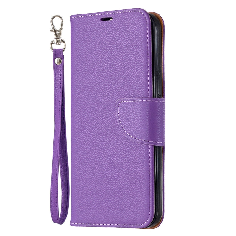 For iPhone 12 Pro Max Litchi Texture Pure Color Horizontal Flip Leather Case with Holder & Card Slots & Wallet & Lanyard