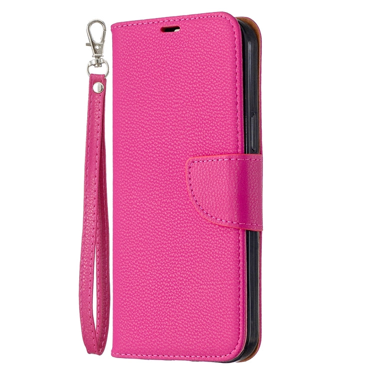 For iPhone 12 Pro Max Litchi Texture Pure Color Horizontal Flip Leather Case with Holder & Card Slots & Wallet & Lanyard