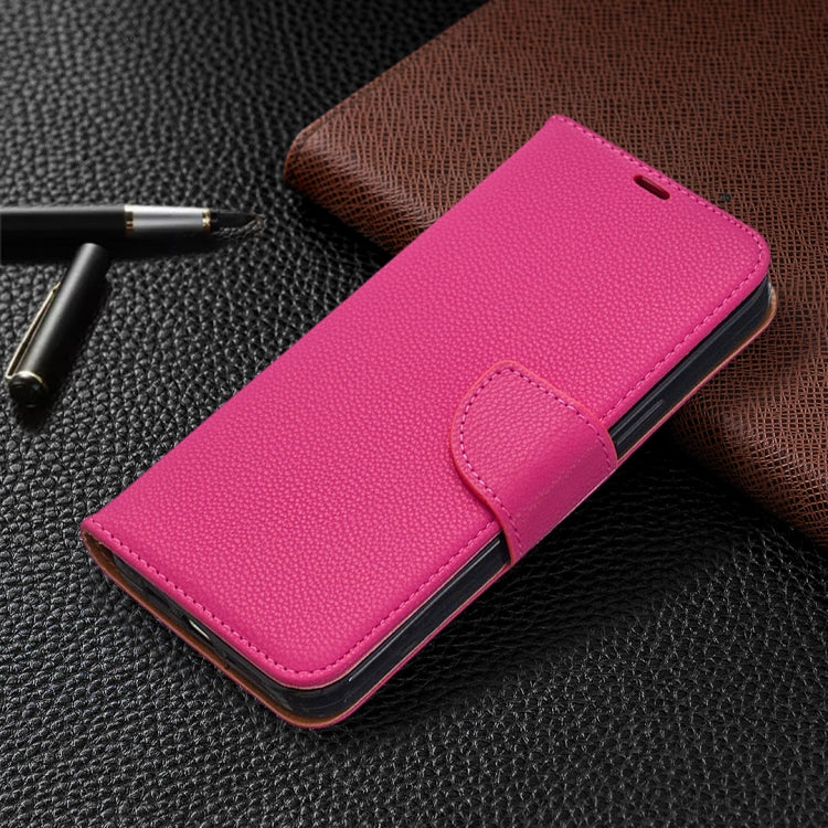 For iPhone 12 Pro Max Litchi Texture Pure Color Horizontal Flip Leather Case with Holder & Card Slots & Wallet & Lanyard