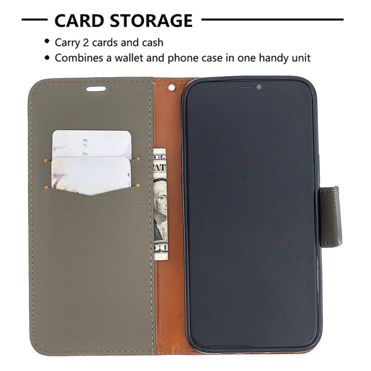 For iPhone 12 Pro Max Litchi Texture Pure Color Horizontal Flip Leather Case with Holder & Card Slots & Wallet & Lanyard