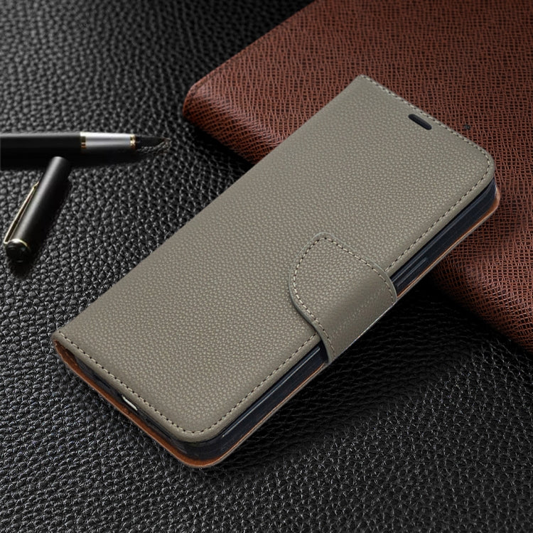 For iPhone 12 Pro Max Litchi Texture Pure Color Horizontal Flip Leather Case with Holder & Card Slots & Wallet & Lanyard
