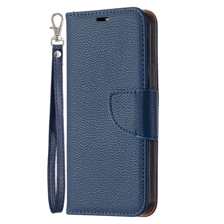 For iPhone 12 / 12 Pro Litchi Texture Pure Color Horizontal Flip Leather Case with Holder & Card Slots & Wallet & Lanyard