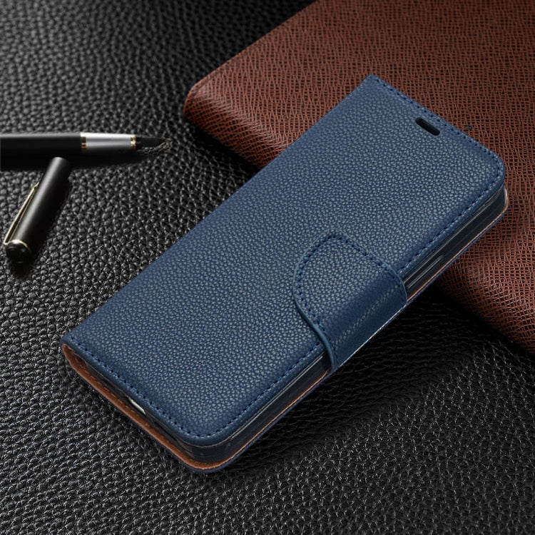 For iPhone 12 / 12 Pro Litchi Texture Pure Color Horizontal Flip Leather Case with Holder & Card Slots & Wallet & Lanyard