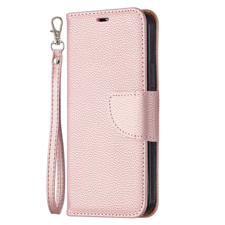 For iPhone 12 / 12 Pro Litchi Texture Pure Color Horizontal Flip Leather Case with Holder & Card Slots & Wallet & Lanyard