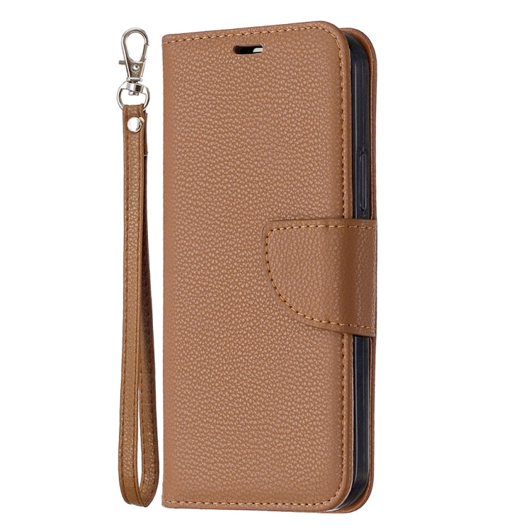 For iPhone 12 / 12 Pro Litchi Texture Pure Color Horizontal Flip Leather Case with Holder & Card Slots & Wallet & Lanyard
