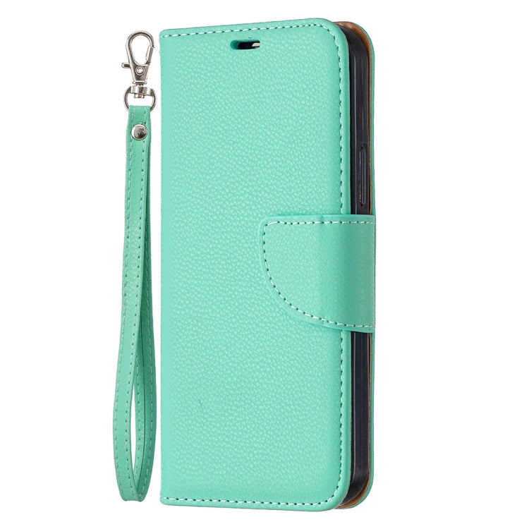 For iPhone 12 / 12 Pro Litchi Texture Pure Color Horizontal Flip Leather Case with Holder & Card Slots & Wallet & Lanyard