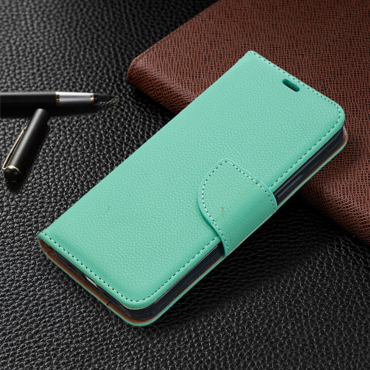For iPhone 12 / 12 Pro Litchi Texture Pure Color Horizontal Flip Leather Case with Holder & Card Slots & Wallet & Lanyard