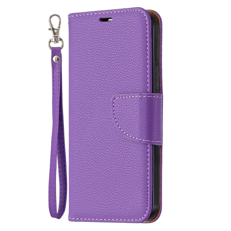 For iPhone 12 / 12 Pro Litchi Texture Pure Color Horizontal Flip Leather Case with Holder & Card Slots & Wallet & Lanyard